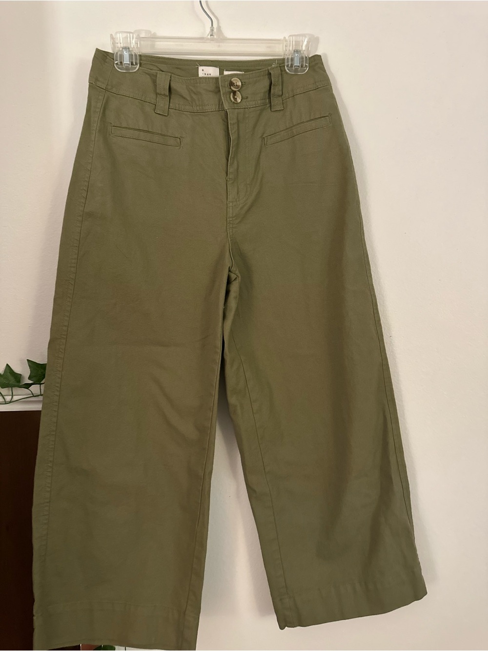 a new day Olive Green Wide-Leg Chinos